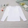 YiZYiF Kids Thermal Underwear Girls Boys Long Sleeve Base Layer Tops Dance Gymnastics Training Shirts Type B White 10-12 Years view 4