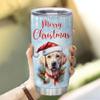 Hyturtle Personalized Gifts Dog Lover - Labrador Merry Christmas Custom Name Coffee Tumbler Cup Stainless Steel 20oz, Animal Lover Gifts For Women Girl Kids Men On Birthday Christmas view 3