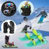 Mini Short Ski Skates Snow Shoes Short Skiboards,Mini Ski Skates Metal Snowboard Nylon Outdoor Ski Boots Winter Short for Sports Overweight Shoes Ski Storage Racks,C view 2