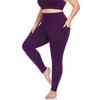MOREFEEL Plus Size Leggings for Women with Pockets-Stretchy X-5XL Tummy Control High Waist Workout Purple Yoga Pants view 1
