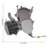 DOONARCES 80CC 2 Stroke Gas Engine Motor for Motorized Bike Single Cylinder Air-Cooled Pull Start Black Gasoline Engine Motorized Bicycle Motor 1.65 HP (Silver) view 4