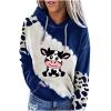 QJMWYBELBQ Mooooody Cow Cute Hoodie Long Sleeve Sweatshirt with Pockets Cowhide Print Large Size Hoodie view 1