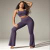ODODOS Cloud Feeling Flared Pants with Pocket for Women High Waist Casual Bootcut Yoga Pants, 32" Inseam, Dark Purple, Medium view 3