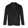 xoxingysm Men's Sport Coat Lightweight Work Blazer Suit Long Sleeve Lapel Neck Plain Busniess Jacket for Men(Black,X-Large) view 2