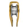 JEOZBM Zip Line Pulley, 25KN Aluminium Alloy Speed Double Pulley, Heavy Duty Climbing Pulleys Trolley Pulley, Safety Equipment for Hauling Rigging (10cm-Gold) view 4