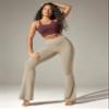 ODODOS Cloud Feeling Flared Pants with Pocket for Women High Waist Casual Bootcut Yoga Pants, 30" Inseam, Shaker Beige, X-Large view 3