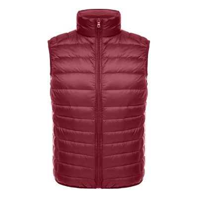 xoxingysm Men's Recycled Polyester Hooded Long Puffer Washed Duck Fleece Lined Coat Outdoor Full Zipper Casual Jacket Coats(Wine,X-Large)