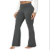 ODODOS Cloud Feeling Flared Yoga Pants with Back Pocket for Women, High Waist Casual Bootleg Lounge Pants, 30" Inseam, Charcoal, XX-Large view 1