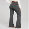 ODODOS Cloud Feeling Flared Yoga Pants with Back Pocket for Women, High Waist Casual Bootleg Lounge Pants, 30" Inseam, Charcoal, XX-Large view 2