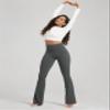ODODOS Cloud Feeling Flared Yoga Pants with Back Pocket for Women, High Waist Casual Bootleg Lounge Pants, 30" Inseam, Charcoal, XX-Large view 4