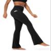 ODODOS Cloud Feeling Flared Pants with Pocket for Women High Waist Casual Bootcut Yoga Pants, 32" Inseam, Black, Small view 1