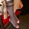GoWith Unisex Knee High Compression Socks, 15-20 mmHg Rayon Made From Bamboo Socks, Breathable Travel Socks for Men & Women, Pink, Large, 2 Pair Mod: 3596 view 2