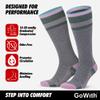 GoWith Unisex Knee High Compression Socks, 15-20 mmHg Rayon Made From Bamboo Socks, Breathable Travel Socks for Men & Women, Pink, Large, 2 Pair Mod: 3596 view 4