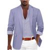 xoxingysm Men's Sport Coat Lightweight Work Blazer Suit Long Sleeve Lapel Neck Plain Busniess Jacket for Men(Purple,X-Large) view 1