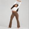 ODODOS Cloud Feeling Flared Yoga Pants with Back Pocket for Women, High Waist Casual Bootleg Lounge Pants, 30" Inseam, Brunette, X-Large view 4