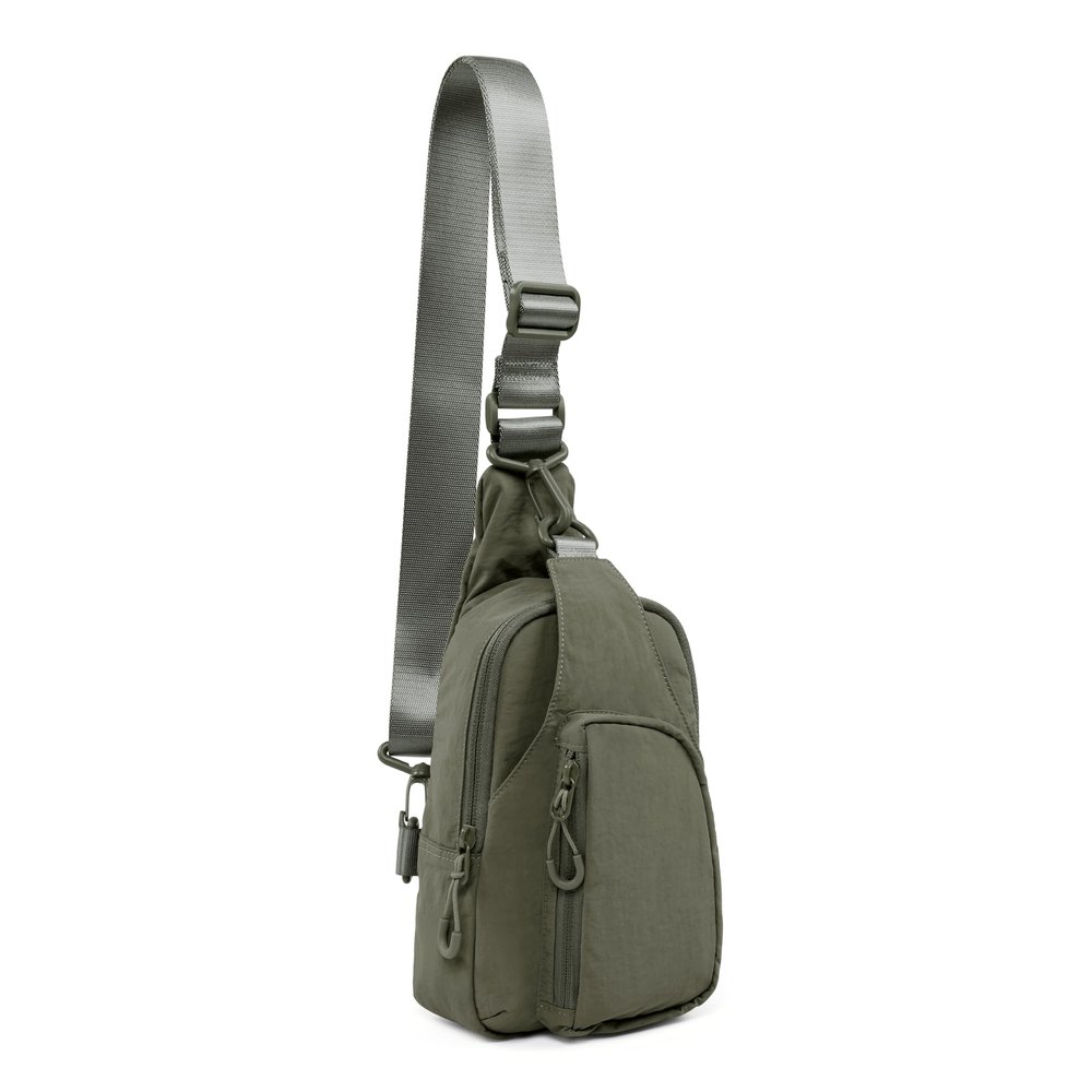 ODODOS Daily Sling Bag with Adjustable Straps Crossbody Chest Bag Lightweight Small Backpack for Casual Outdoor Traveling Hiking, Tarmac