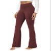ODODOS Cloud Feeling Flared Yoga Pants with Back Pocket for Women, High Waist Casual Bootleg Lounge Pants, 32" Inseam, Burgundy, Medium view 1
