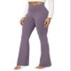 ODODOS Cloud Feeling Flared Yoga Pants with Back Pocket for Women, High Waist Casual Bootleg Lounge Pants, 32" Inseam, Ash Violet, X-Large view 1