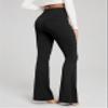 ODODOS Cloud Feeling Flared Yoga Pants with Back Pocket for Women, High Waist Casual Bootleg Lounge Pants, 32" Inseam, Black, Medium view 2