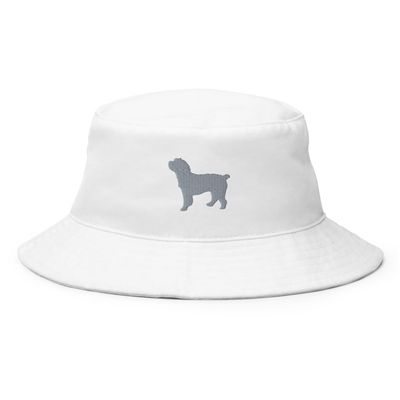 Cockapoo Visor, Spoodle, Embroidered Unisex Bucket hat, Grey, Cockapoo Gifts.