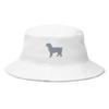 Cockapoo Visor, Spoodle, Embroidered Unisex Bucket hat, Grey, Cockapoo Gifts. view 1