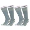 GoWith Unisex Knee High Compression Socks, 15-20 mmHg Rayon Made From Bamboo Socks, Breathable Travel Socks for Men & Women, White, Large, 2 Pair Mod: 3596 view 1
