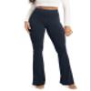 ODODOS Cloud Feeling Flared Yoga Pants with Back Pocket for Women, High Waist Casual Bootleg Lounge Pants, 32" Inseam, Deep Navy, X-Small view 1