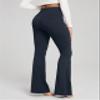 ODODOS Cloud Feeling Flared Yoga Pants with Back Pocket for Women, High Waist Casual Bootleg Lounge Pants, 32" Inseam, Deep Navy, X-Small view 2