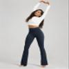 ODODOS Cloud Feeling Flared Yoga Pants with Back Pocket for Women, High Waist Casual Bootleg Lounge Pants, 32" Inseam, Deep Navy, X-Small view 4