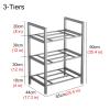 ZAQYCM Black Yoga Mat Holder System Workout Equipment Organizer, Fitness Exercise Half Balance Trainer Commercial Storage Rack, 3 5 7 Shelf Sports Equipment Display Stand (Size : 3-Tier) view 3