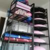ZAQYCM Black Yoga Mat Holder System Workout Equipment Organizer, Fitness Exercise Half Balance Trainer Commercial Storage Rack, 3 5 7 Shelf Sports Equipment Display Stand (Size : 3-Tier) view 4