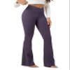 ODODOS Women's Crossover Flared Yoga Pants Cloud Feeling Soft High Waist Bootcut Leggings with Back Pocket - 32" Inseam, Dark Purple, Medium view 1