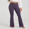 ODODOS Women's Crossover Flared Yoga Pants Cloud Feeling Soft High Waist Bootcut Leggings with Back Pocket - 32" Inseam, Dark Purple, Medium view 2
