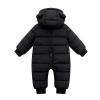 KAGAYD Infant Toddler Snowsuit Cute Baby Bear Suit Newborn Winter Coat Warm Hooded Jumpsuit for Boys (Black, 12-18 Months) view 2