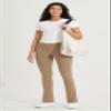 ODODOS Cloud Feeling Straight Leg Pants with Back Pocket for Women, High Waist Casual Lounge Yoga Pants, 28" Inseam, Light Brown, Small view 2