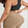 ODODOS Cloud Feeling Straight Leg Pants with Back Pocket for Women, High Waist Casual Lounge Yoga Pants, 28" Inseam, Light Brown, Small view 3