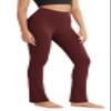 ODODOS Cloud Feeling Straight Leg Pants with Back Pocket for Women, High Waist Casual Lounge Yoga Pants, 28" Inseam, Burgundy, Medium view 1