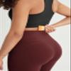 ODODOS Cloud Feeling Straight Leg Pants with Back Pocket for Women, High Waist Casual Lounge Yoga Pants, 28" Inseam, Burgundy, Medium view 3