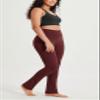ODODOS Cloud Feeling Straight Leg Pants with Back Pocket for Women, High Waist Casual Lounge Yoga Pants, 28" Inseam, Burgundy, Medium view 4