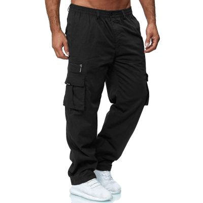 Mens Cargo Pants, Men's Sports Casual Jogging Trousers Lightweight Hiking Work Pants Outdoor for Men Y2K Pants Tactical with Belt Khaki Pants Baggy Kaki Pants (XL, Black)
