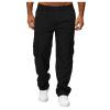 Mens Cargo Pants, Men's Sports Casual Jogging Trousers Lightweight Hiking Work Pants Outdoor for Men Y2K Pants Tactical with Belt Khaki Pants Baggy Kaki Pants (XL, Black) view 2