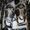 Double Horsecart | Black Nylon Double Horse Cart Driving Harness | Patent Nylon Harness with White Piping (Cob) view 3