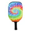BeeJos Spirl Tie-Dye: Premium Slip-On Pickleball Paddle Cover-Fits Standard Size Paddles-Zipperless (Paddle not Included) Handmade in USA (Rainbow) view 1