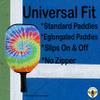 BeeJos Spirl Tie-Dye: Premium Slip-On Pickleball Paddle Cover-Fits Standard Size Paddles-Zipperless (Paddle not Included) Handmade in USA (Rainbow) view 3