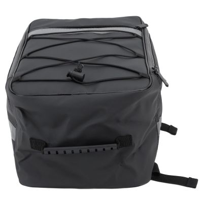 Jauarta Rear Bike Rack Bag 15L Waterproof Electric Bike Saddle Bag Cycling Trunk Carrier for Outdoor Black