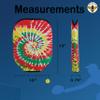 BeeJos Spirl Tie-Dye: Premium Slip-On Pickleball Paddle Cover-Fits Standard Size Paddles-Zipperless (Paddle not Included) Handmade in USA (Rasta) view 3