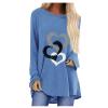 Womens Tunics or Tops to Wear with Leggings Long Sleeve Loose Fit Fall Clothes Crewneck Gradient Comfy Shirts Blouses