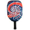 BeeJos Spirl Tie-Dye: Premium Slip-On Pickleball Paddle Cover-Fits Standard Size Paddles-Zipperless (Paddle not Included) Handmade in USA (Red/Blue) view 1