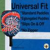 BeeJos Spirl Tie-Dye: Premium Slip-On Pickleball Paddle Cover-Fits Standard Size Paddles-Zipperless (Paddle not Included) Handmade in USA (Red/Blue) view 3