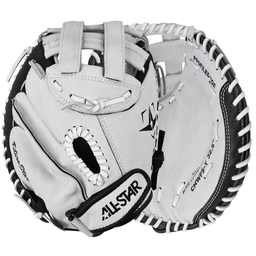 All Star Youth Future Star Fastpitch Catcher's Glove White/Black 32.5